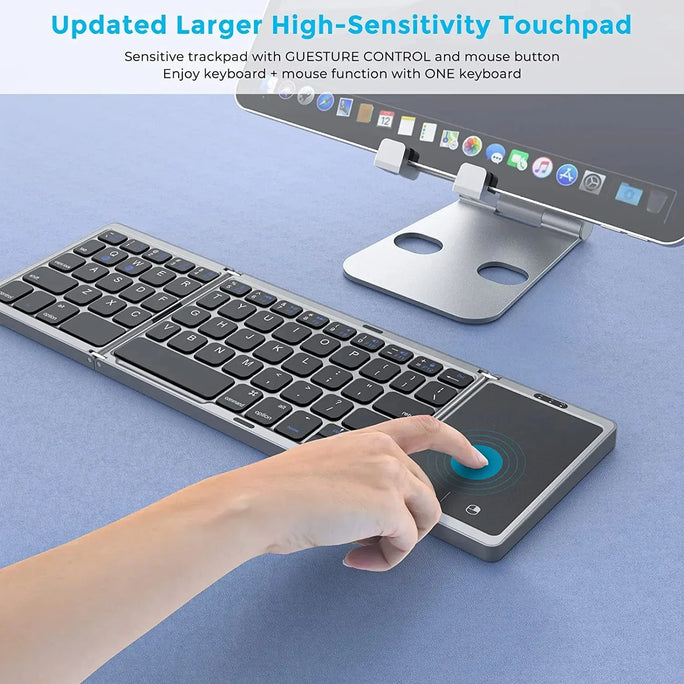 3-Folding Wireless Keyboard with Touchpad