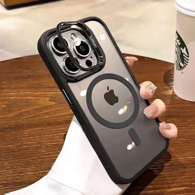 Luxury Magnetic iPhone Case with Lens Protector & Wireless Charging