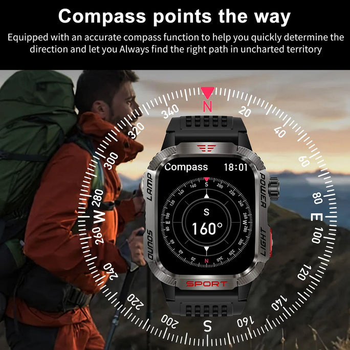 Men’s Waterproof Smartwatch with Bluetooth Calls & Fitness Tracking