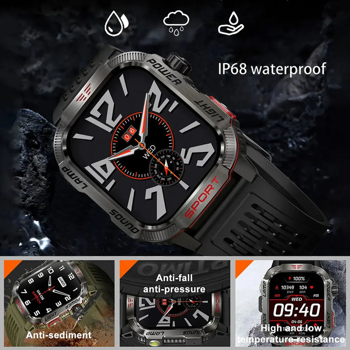 2024 Outdoor Smartwatch with Fitness Tracker & Bluetooth Calls