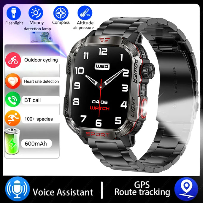 2024 Outdoor Smartwatch with Fitness Tracker & Bluetooth Calls