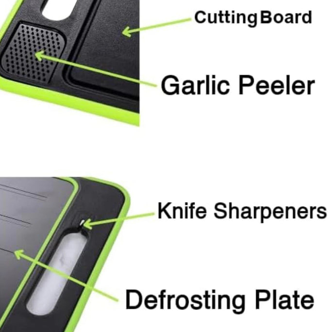 4-in-1 Multifunctional Cutting Board: Defrost, Cut, Grate, and Sharpen!