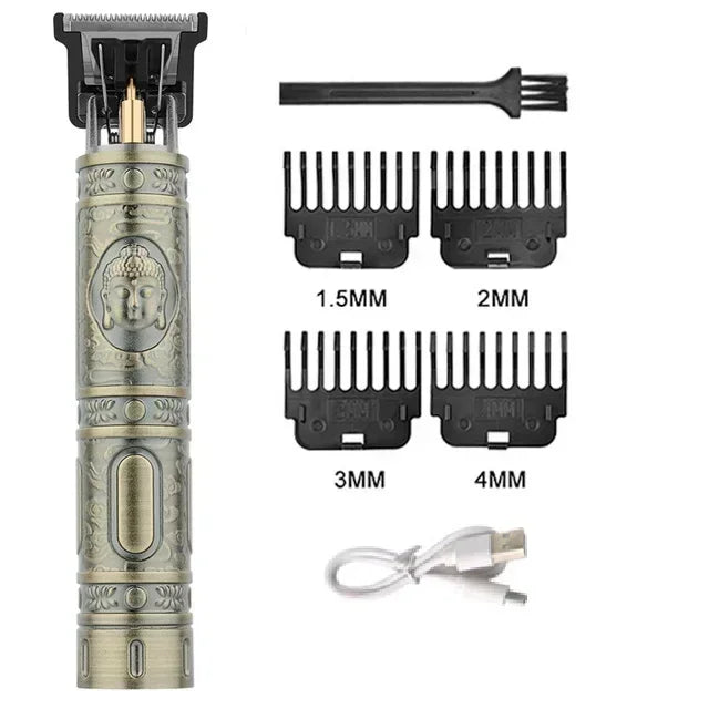 T9 Vintage Electric Hair Trimmer for Men – Rechargeable & Stylish