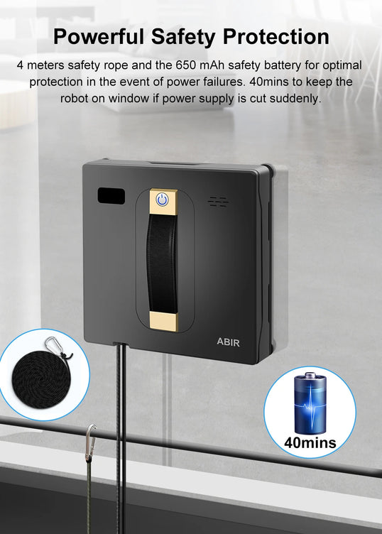 Window Cleaning Robot ABIR WD8: Double Spray, Intelligent Memory, High Suction, Laser Sensor.