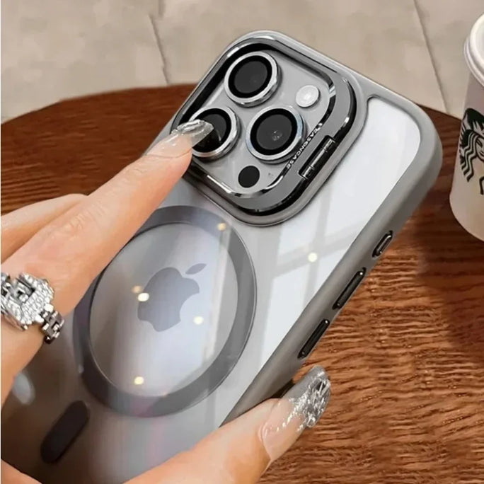 Luxury Magnetic iPhone Case with Lens Protector & Wireless Charging