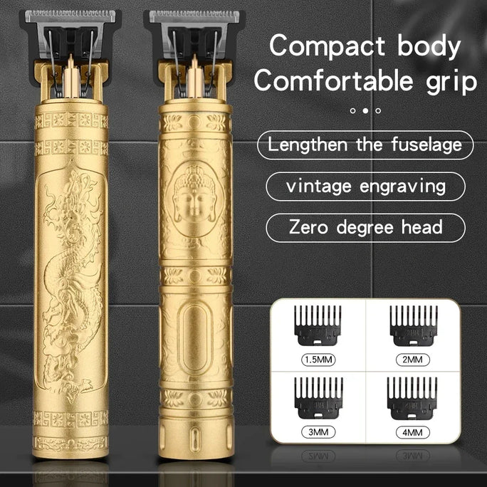 T9 Vintage Electric Hair Trimmer for Men – Rechargeable & Stylish