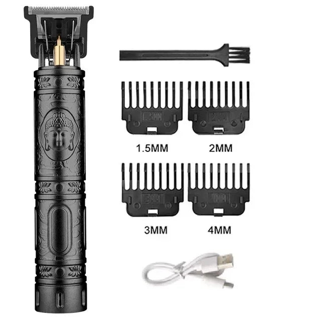 T9 Vintage Electric Hair Trimmer for Men – Rechargeable & Stylish