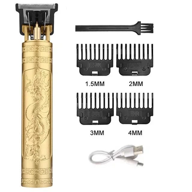 T9 Vintage Electric Hair Trimmer for Men – Rechargeable & Stylish