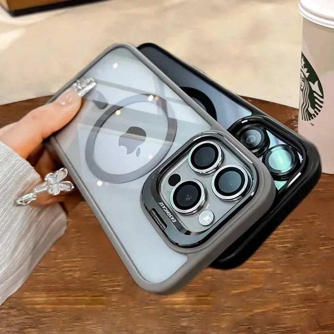 Luxury Magnetic iPhone Case with Lens Protector & Wireless Charging