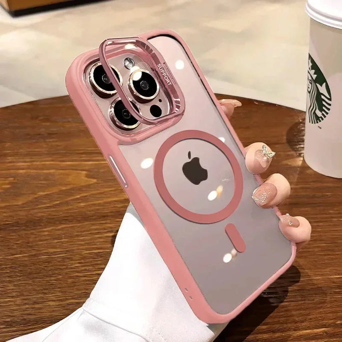 Luxury Magnetic iPhone Case with Lens Protector & Wireless Charging