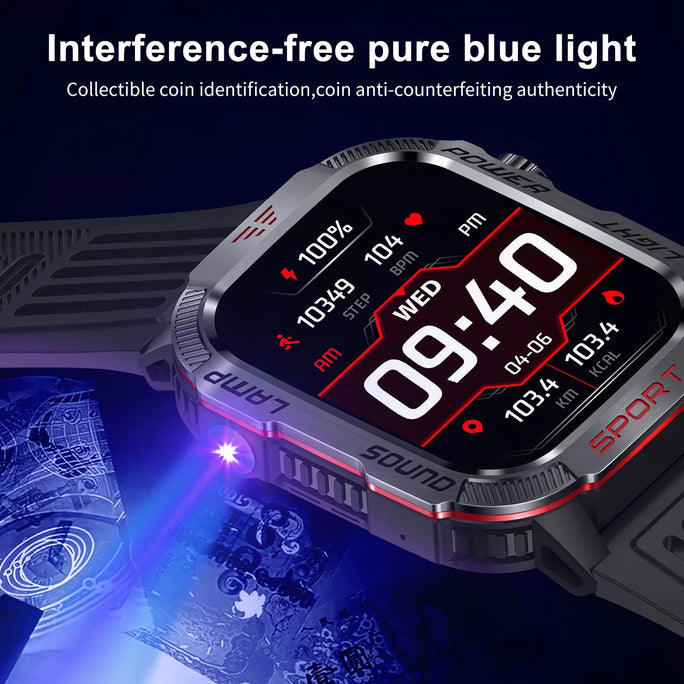 Men’s Waterproof Smartwatch with Bluetooth Calls & Fitness Tracking