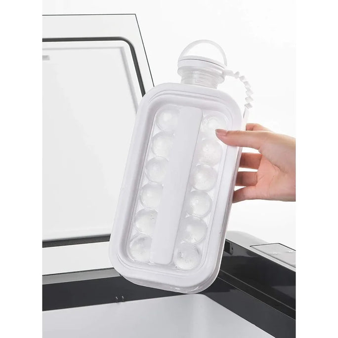 Portable 2-in-1 Bottle with Ice Tray and Popsicle Molds