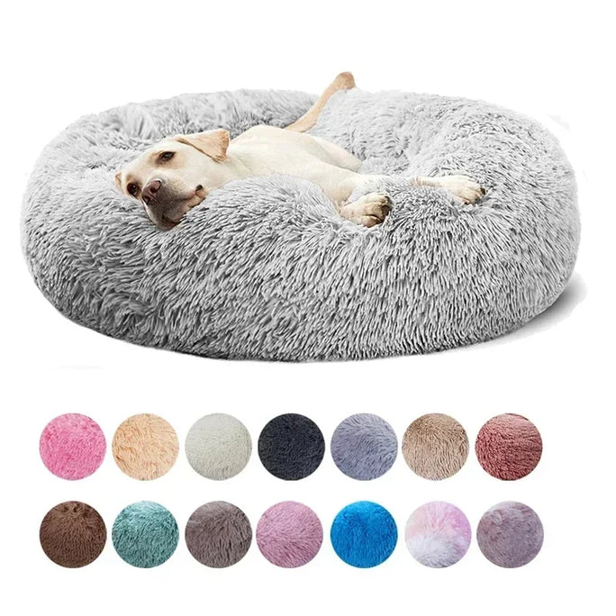 Plush Donut Cat Bed